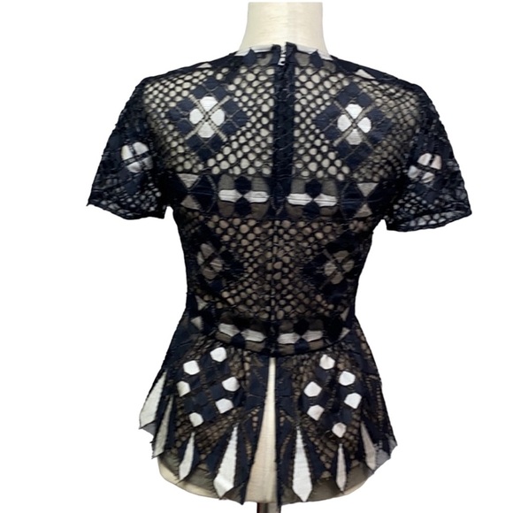 BCBG MaxAzria Tulle Netting Blouse - Picture 5 of 5